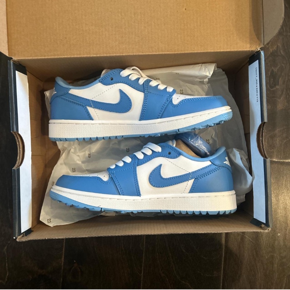 nike golf dunks- unc blue